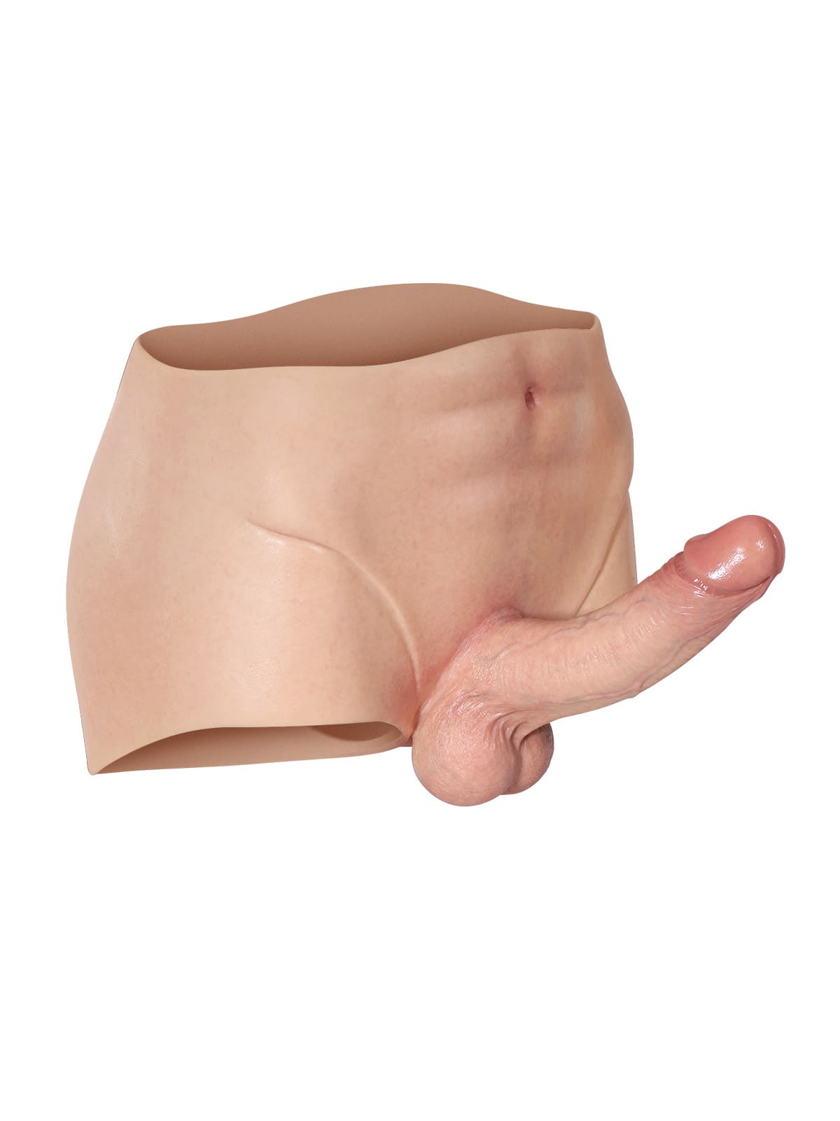 Beck | 7.2" x 1.7" Full-Wrap Solid Silicone Strap-On Underwear with Realistic Dildo Design Position 7