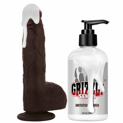 Squirtle 8 inch Squirting Cumming Real Feel Sliding Skin Black Position 11