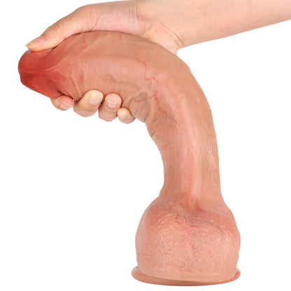 BadBoy 11 inch Ultra Realistic Dildo Real Glan Lifelike Skin Dildo Position 6