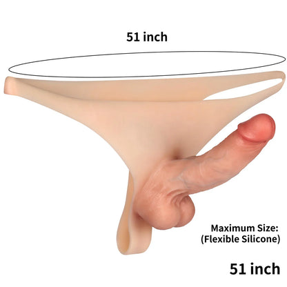 Kendon 6 in Strap On Dildo Wearable Solid Realistic Dildo Flesh