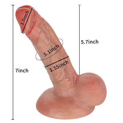 Blake 7 inch Most Realistic Real Skin Lifelike Real Man Dildo Position 2