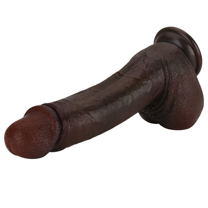 MrJ 9 inch BBC Realistic Dildo Super Real Skin Black Dildo Position 7