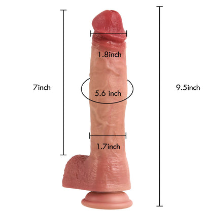 Rex 9 inch Real Feel Realistic Dildo & Soft Glan Realism Penetration Position 2