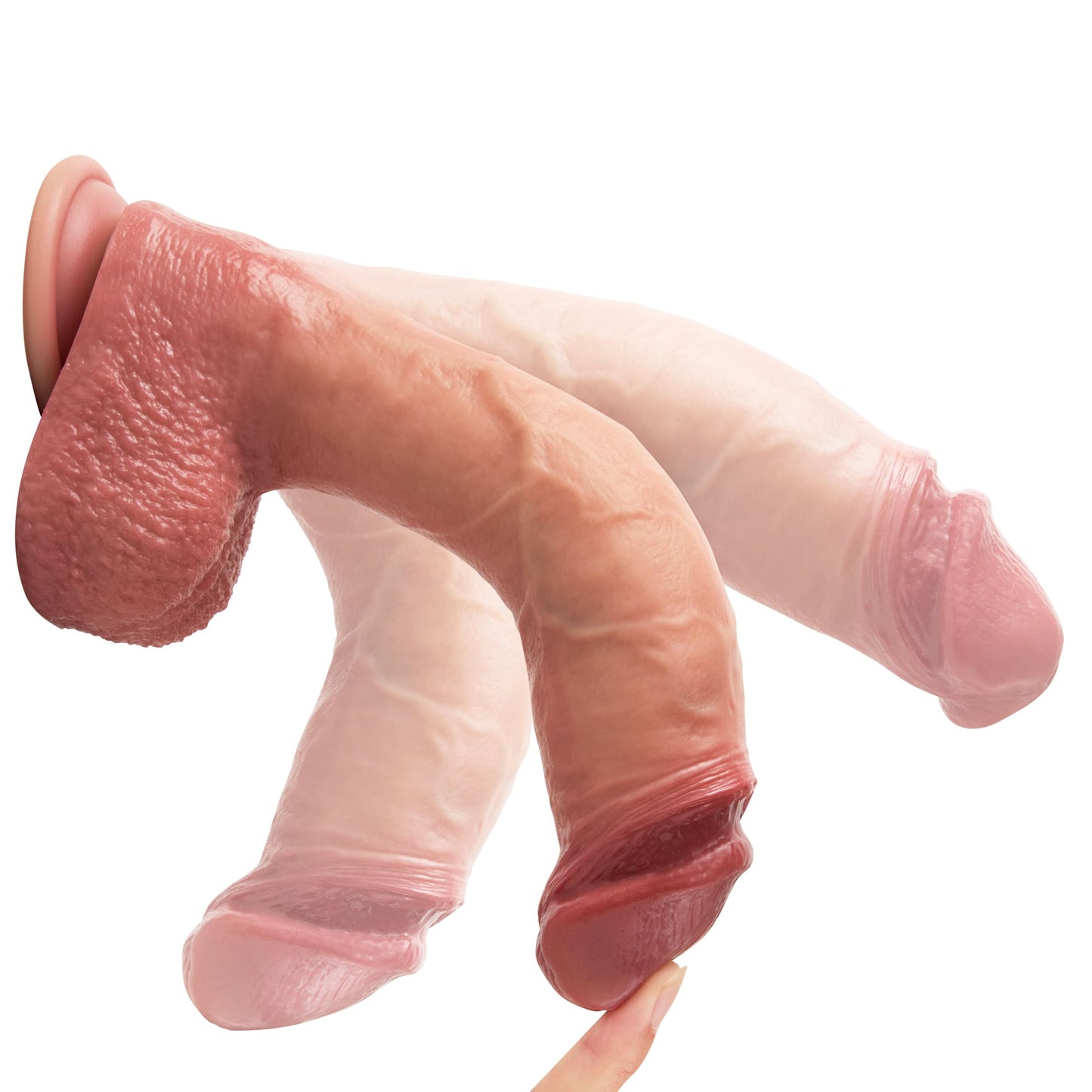 Rex 9 inch Real Feel Realistic Dildo & Soft Glan Realism Penetration Position 12