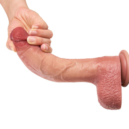 Rex 9 inch Real Feel Realistic Dildo & Soft Glan Realism Penetration Position 4