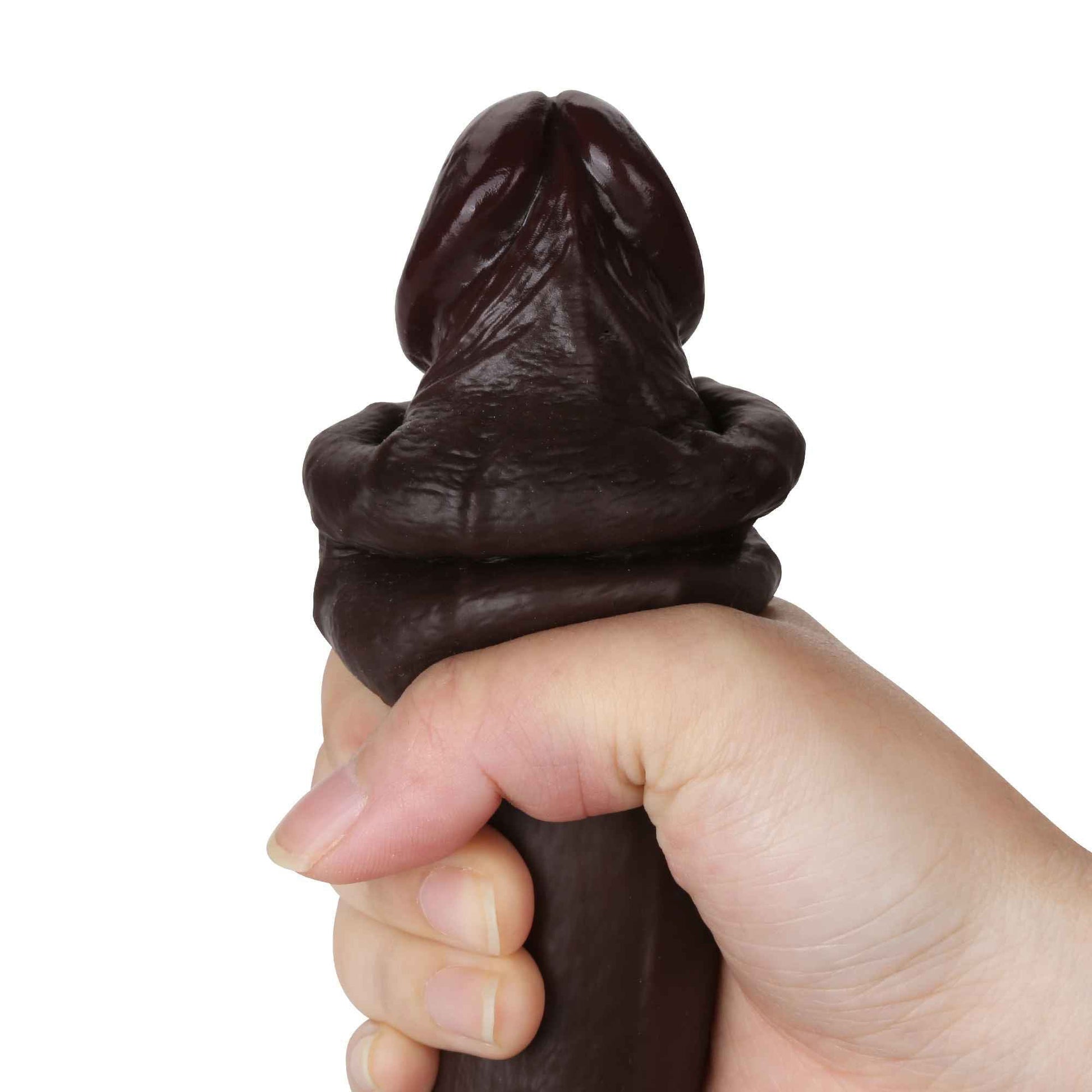 Squirtle 8 inch Squirting Cumming Real Feel Sliding Skin Black Position 8